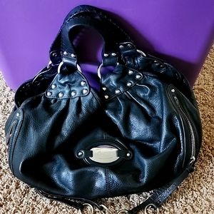 B Makowski Black Leather Purse